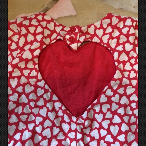 Carter’s Pink and White Hearts Jersey Dress sz 3T - Picture 6 of 7